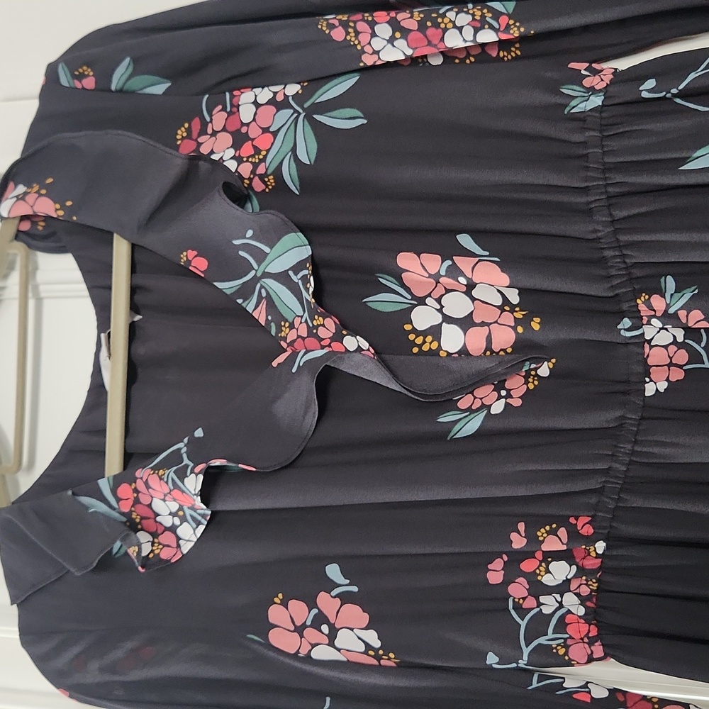 LOFT Black Floral Maxi Dress - Picture 8 of 11